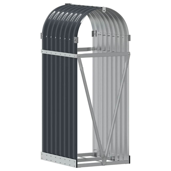 vidaXL Panier à bûches anthracite 40x45x100 cm Acier galvanisé