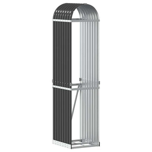 vidaXL Panier à bois Anthracite 40x45x170 cm Acier galvanisé