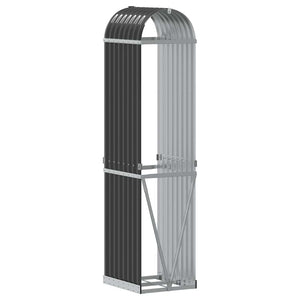 vidaXL Panier à bois Anthracite 40x45x170 cm Acier galvanisé