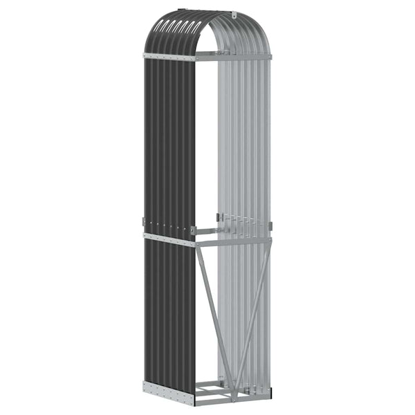 vidaXL Panier à bois Anthracite 40x45x170 cm Acier galvanisé