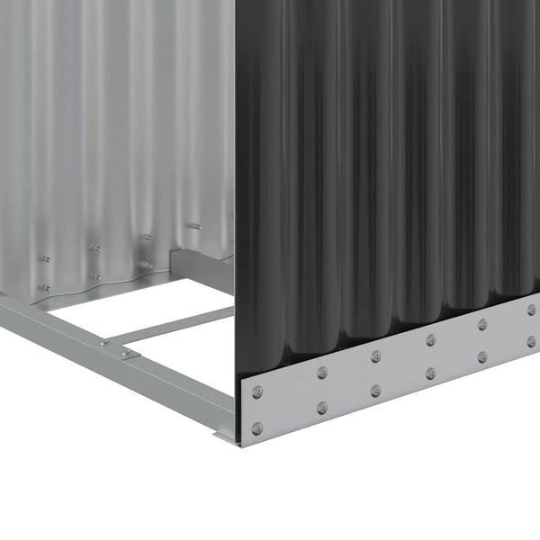 vidaXL Panier à bois Anthracite 40x45x170 cm Acier galvanisé
