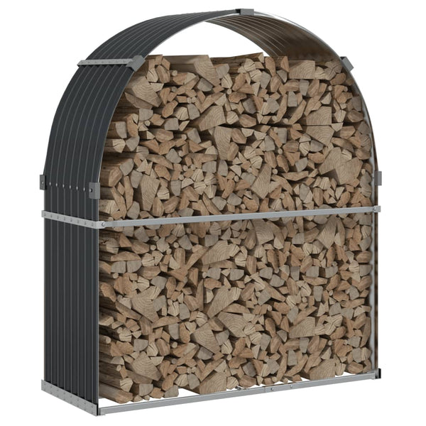 Brennholzregal Anthrazit 120x45x140cm