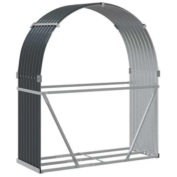 Brennholzregal Anthrazit 120x45x140cm