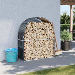 Brennholzregal Anthrazit 120x45x140cm