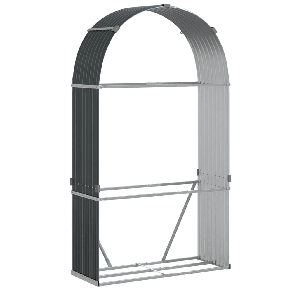 Anthrazit Holzkorb aus Stahl 120x45x210cm