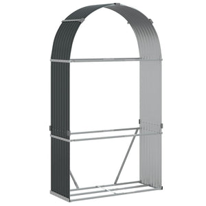 Anthrazit Holzkorb aus Stahl 120x45x210cm