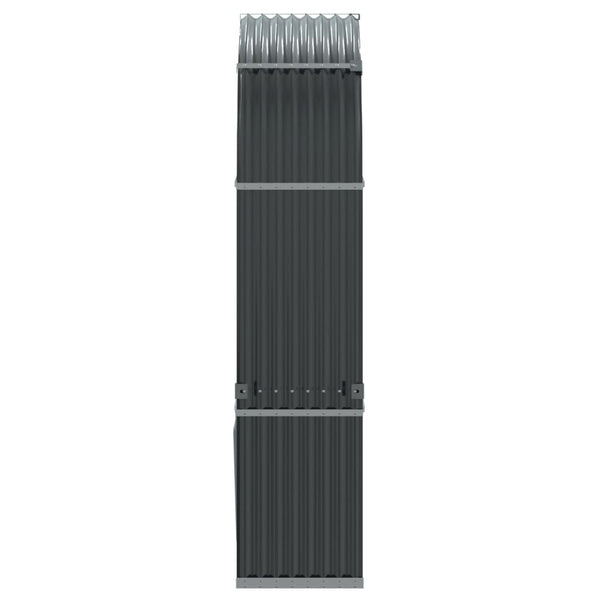 Anthrazit Holzkorb aus Stahl 120x45x210cm