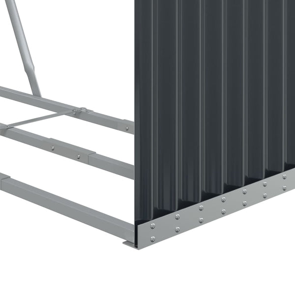 Anthrazit Holzkorb aus Stahl 120x45x210cm