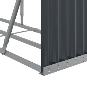 Anthrazit Holzkorb aus Stahl 234x45x100cm