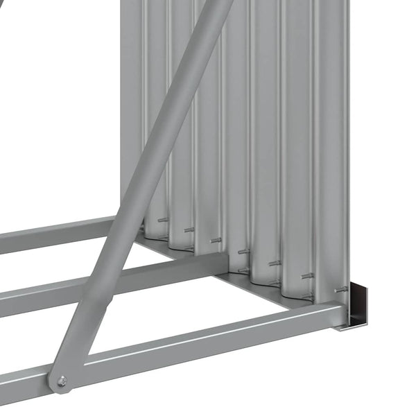 Anthrazit Holzkorb aus Stahl 234x45x100cm
