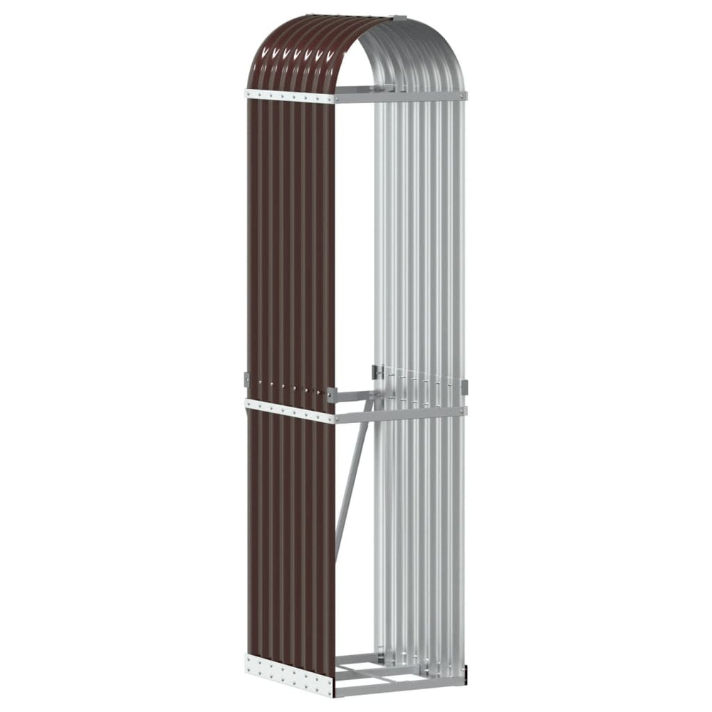 Kaminholzregal Braun Verzinkt 40x45x170cm