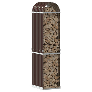 Kaminholzregal Braun Verzinkt 40x45x170cm