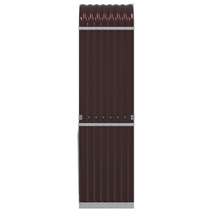 Kaminholzregal Braun Verzinkt 40x45x170cm