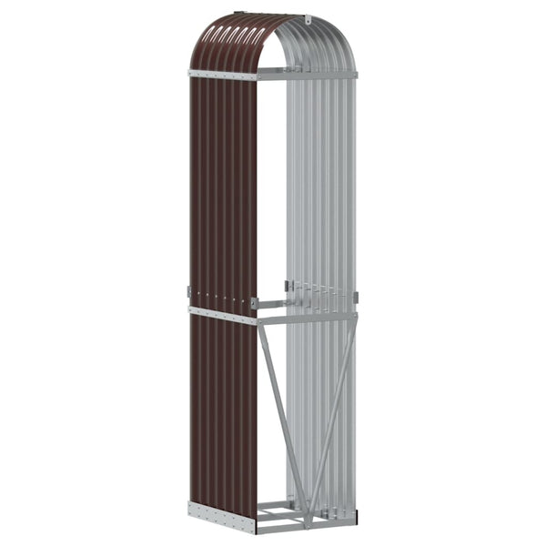 Kaminholzregal Braun Verzinkt 40x45x170cm