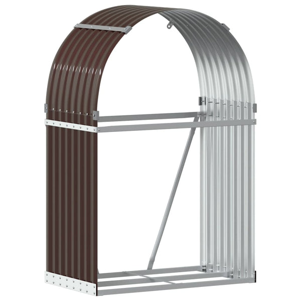 Kaminholzregal Braun Verzinkt 80x45x120cm