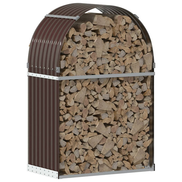 Kaminholzregal Braun Verzinkt 80x45x120cm