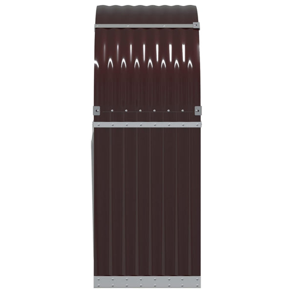 Kaminholzregal Braun Verzinkt 80x45x120cm