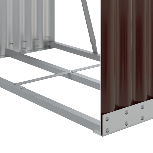 Kaminholzregal Braun Verzinkt 80x45x120cm