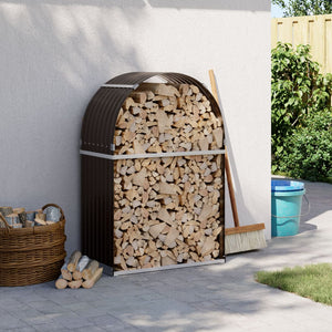 Kaminholzregal Braun Verzinkt 80x45x120cm