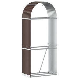 Kaminholzregal Braun Verzinkt 80x45x190cm