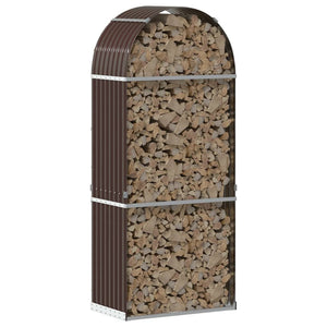 Kaminholzregal Braun Verzinkt 80x45x190cm