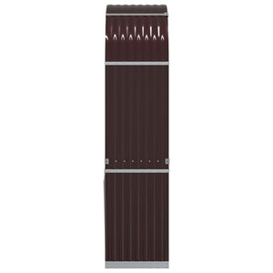 Kaminholzregal Braun Verzinkt 80x45x190cm
