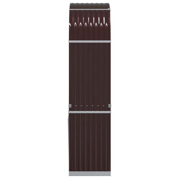 Kaminholzregal Braun Verzinkt 80x45x190cm