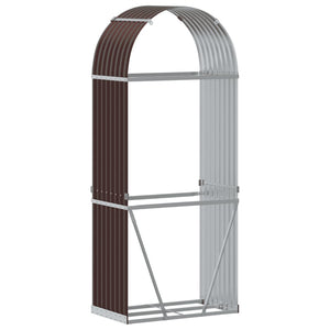 Kaminholzregal Braun Verzinkt 80x45x190cm