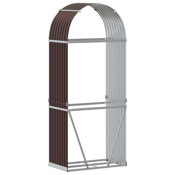 Kaminholzregal Braun Verzinkt 80x45x190cm