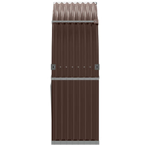 vidaXL Abri à bûches Marron 120x45x140 cm Acier Galvanisé
