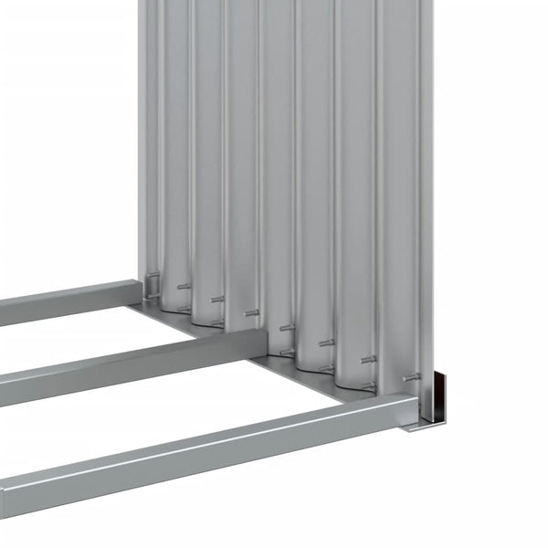 vidaXL Abri à bûches Marron 120x45x140 cm Acier Galvanisé