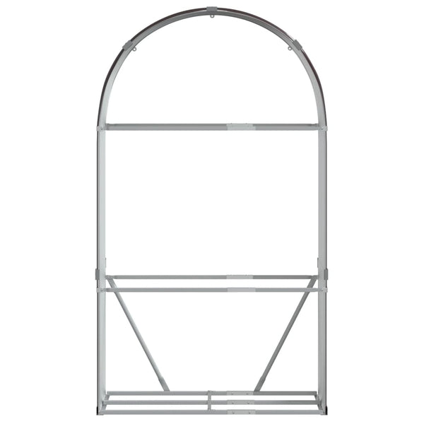 Kaminholzregal Braun Verzinkt 120x45x210cm