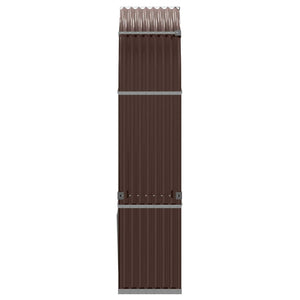 Kaminholzregal Braun Verzinkt 120x45x210cm