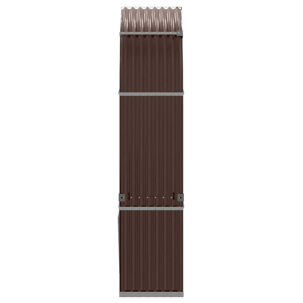 Kaminholzregal Braun Verzinkt 120x45x210cm