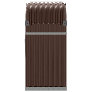 vidaXL Abri à bûches Marron 120x45x100 cm Acier galvanisé