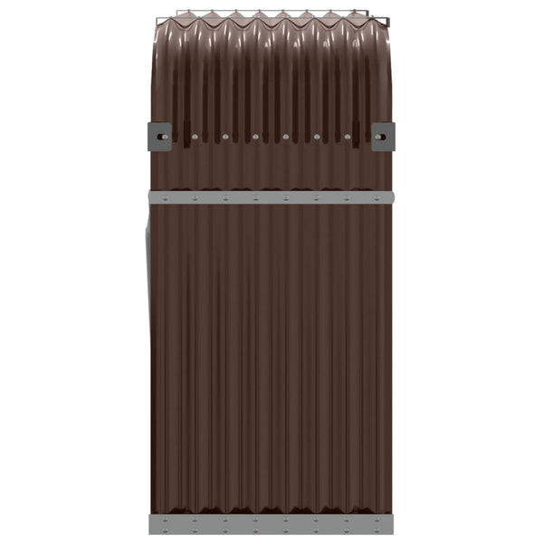 vidaXL Abri à bûches Marron 120x45x100 cm Acier galvanisé