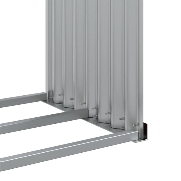 vidaXL Abri à bûches Marron 120x45x100 cm Acier galvanisé