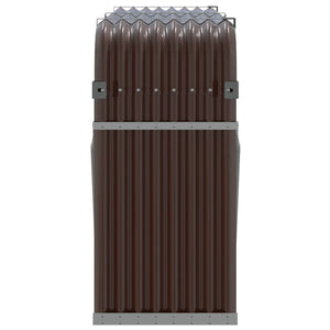 Kaminholzregal Braun Verzinkt 180x100 cm