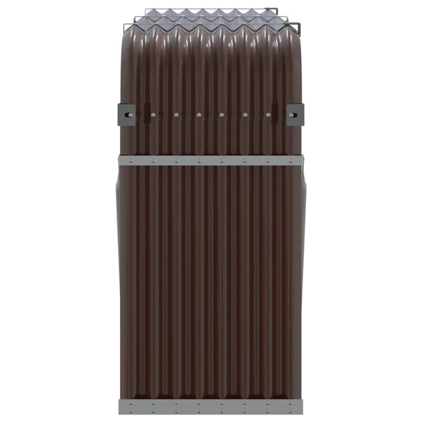 Kaminholzregal Braun Verzinkt 180x100 cm