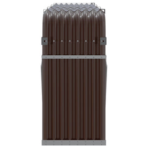 Kaminholzregal Braun Verzinkter Stahl 234 cm