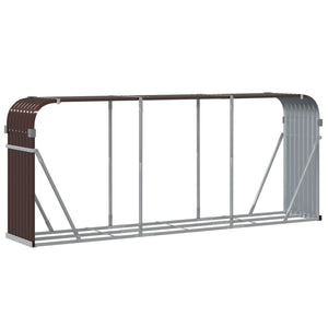 Kaminholzregal Braun Verzinkter Stahl 234 cm