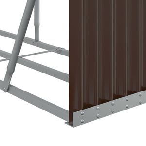 Kaminholzregal Braun Verzinkter Stahl 234 cm