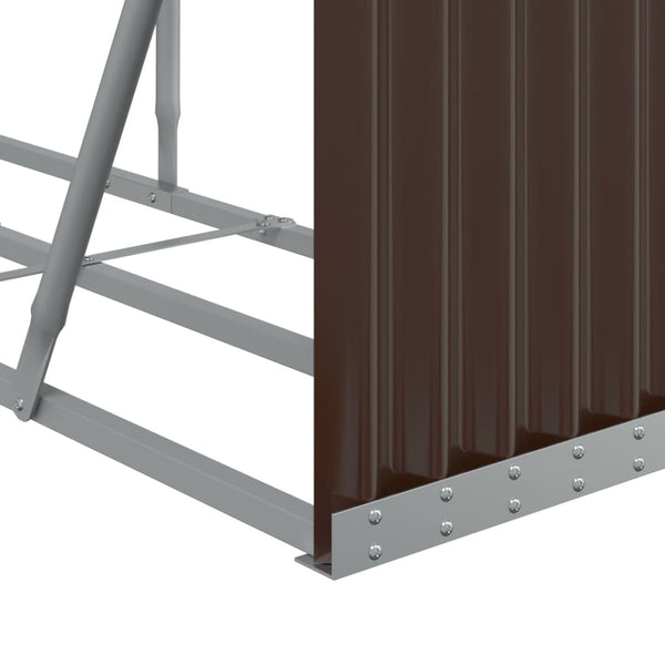 Kaminholzregal Braun Verzinkter Stahl 234 cm