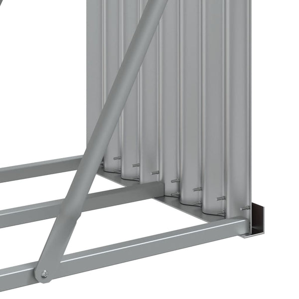 Kaminholzregal Braun Verzinkter Stahl 234 cm