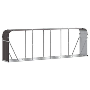 Kaminholzregal Braun Verzinkter Stahl 300 cm