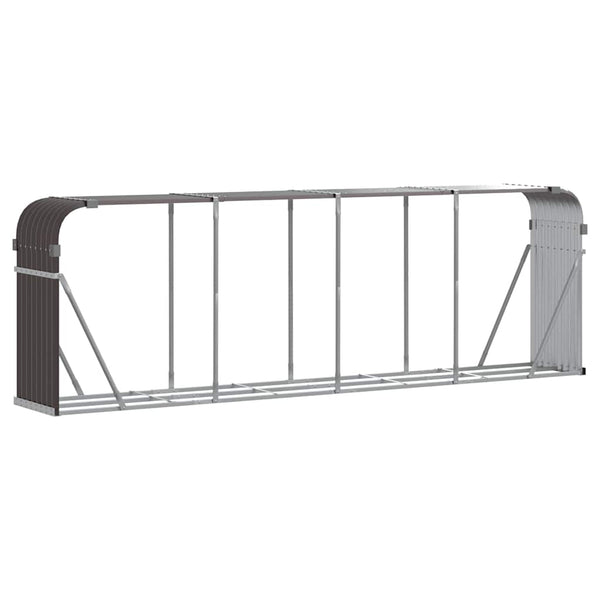 Kaminholzregal Braun Verzinkter Stahl 300 cm