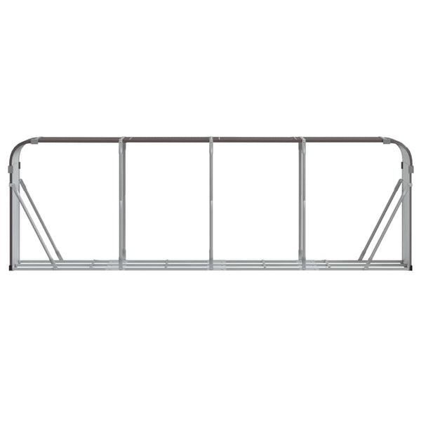 Kaminholzregal Braun Verzinkter Stahl 300 cm