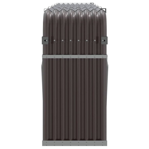 Kaminholzregal Braun Verzinkter Stahl 300 cm