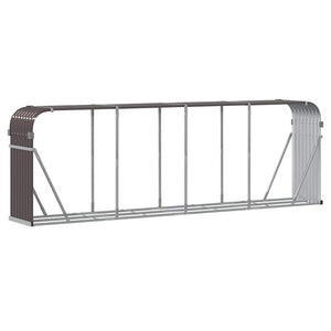 Kaminholzregal Braun Verzinkter Stahl 300 cm