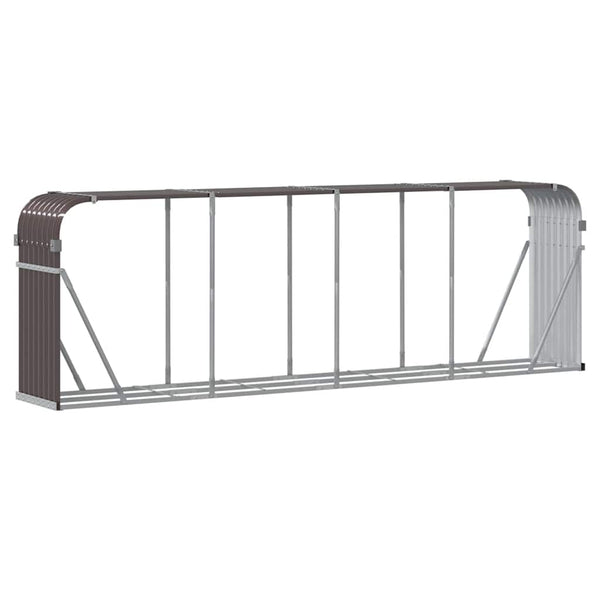 Kaminholzregal Braun Verzinkter Stahl 300 cm